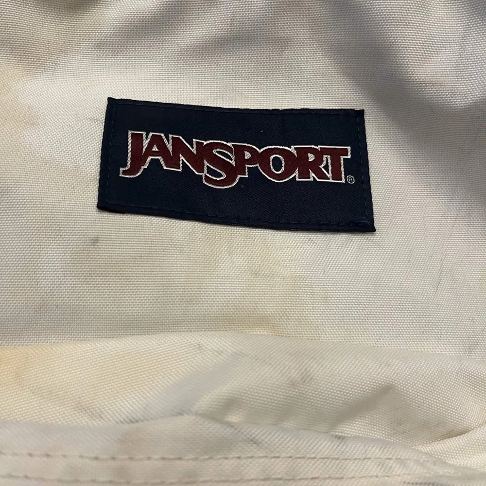 Jansport white canvas